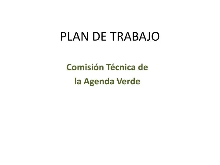 plan de trabajo