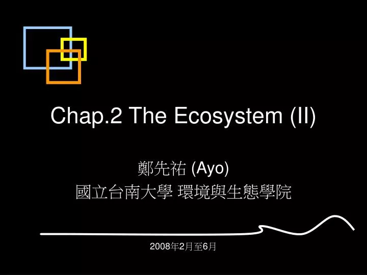 chap 2 the ecosystem ii