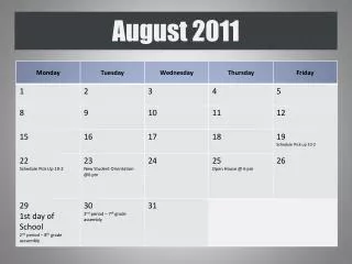 august 2011
