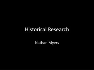 Historical Research