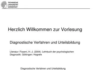 herzlich willkommen zur vorlesung