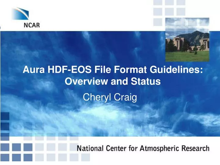 aura hdf eos file format guidelines overview and status