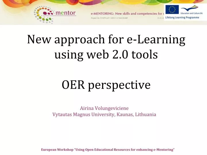 new approach for e learning using web 2 0 tools oer perspective