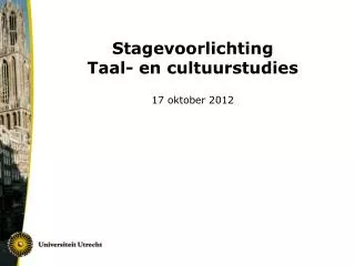 stagevoorlichting taal en cultuurstudies