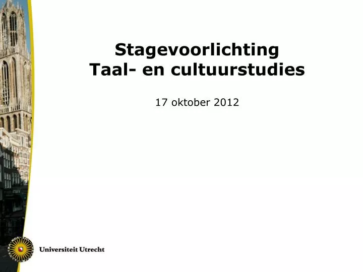 stagevoorlichting taal en cultuurstudies