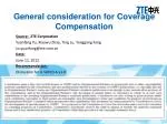Comprehensive Overview of Coverage Compensation Mechanisms in Cellular Networks - slide 1