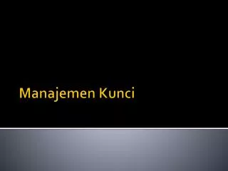 manajemen kunci