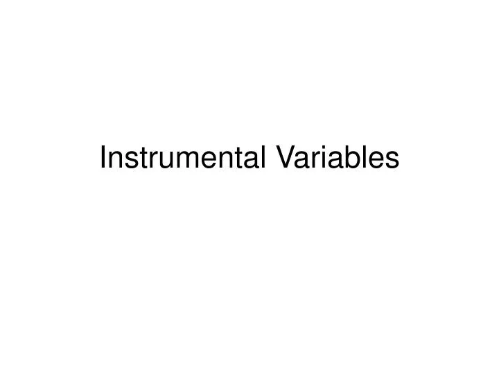 instrumental variables