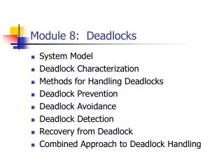 module 8 deadlocks