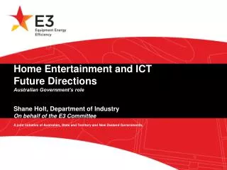 ICT and Home Entertainment Policy Forum