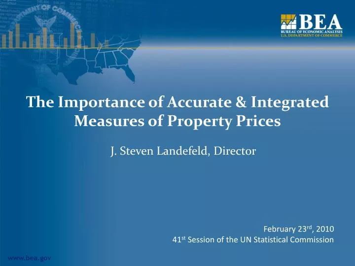 the importance of accurate integrated measures of property prices