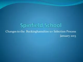 Spinfield School