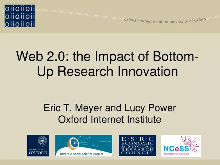 web 2 0 the impact of bottom up research innovation