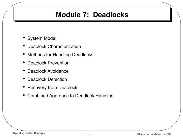 module 7 deadlocks