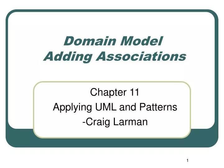 domain model adding associations