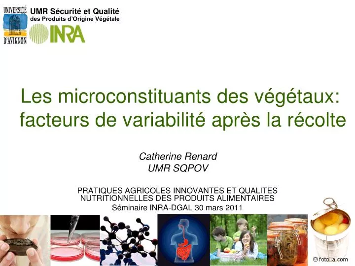 les microconstituants des v g taux facteurs de variabilit apr s la r colte