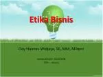 Etika Bisnis - slide 1