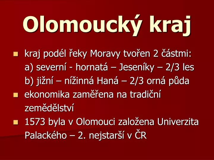 olomouck kraj