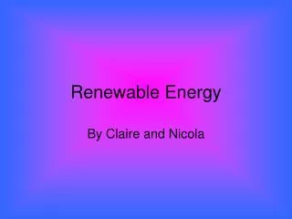 Renewable Energy