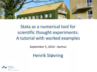 Stata as a numerical tool for scientific thought experiments: A tutorial with worked examples