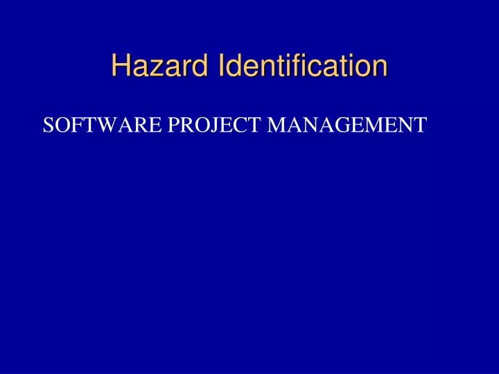 hazard identification