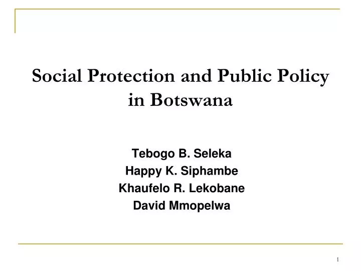 social protection and public policy in botswana