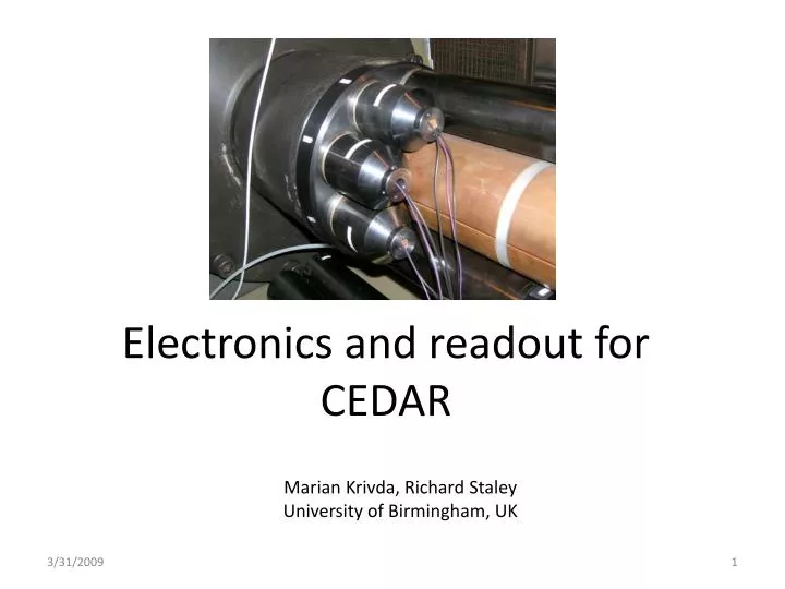 electronics and readout for cedar