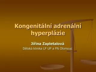 kongenit ln adren ln hyperpl zie