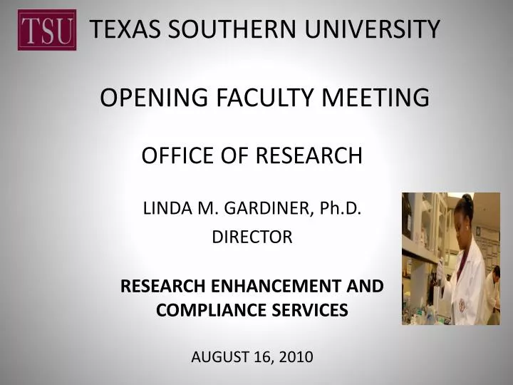 texas southern university opening faculty meeting