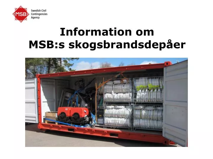 information om msb s skogsbrandsdep er