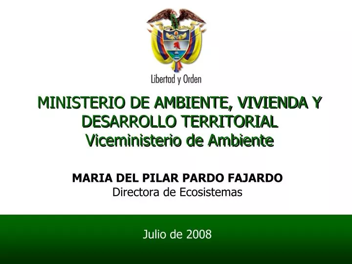 ministerio de ambiente vivienda y desarrollo territorial viceministerio de ambiente