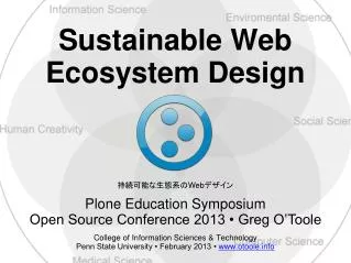 Sustainable Web Ecosystem Design