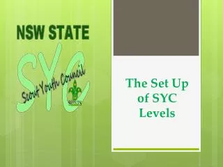 The Set Up of SYC Levels