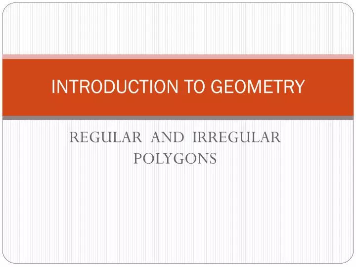 introduction to geometry