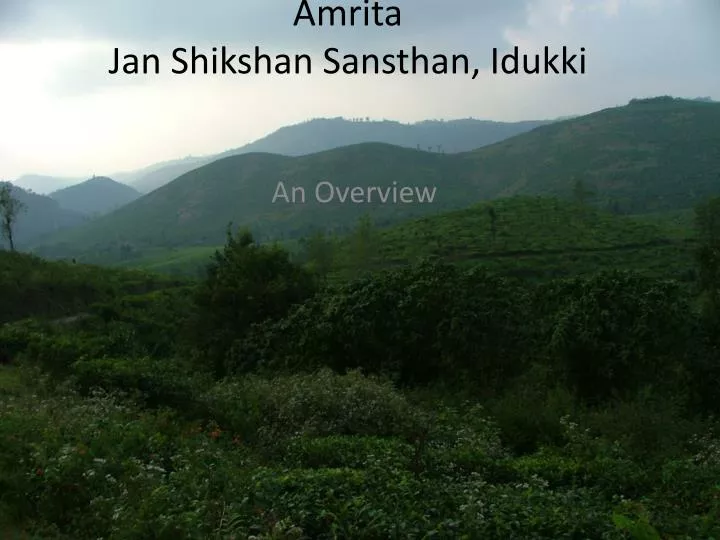 amrita jan shikshan sansthan idukki