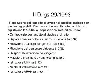 il d lgs 29 1993