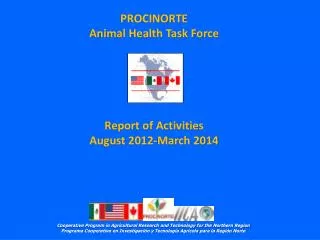 Report of Activities August 2012-March 2014