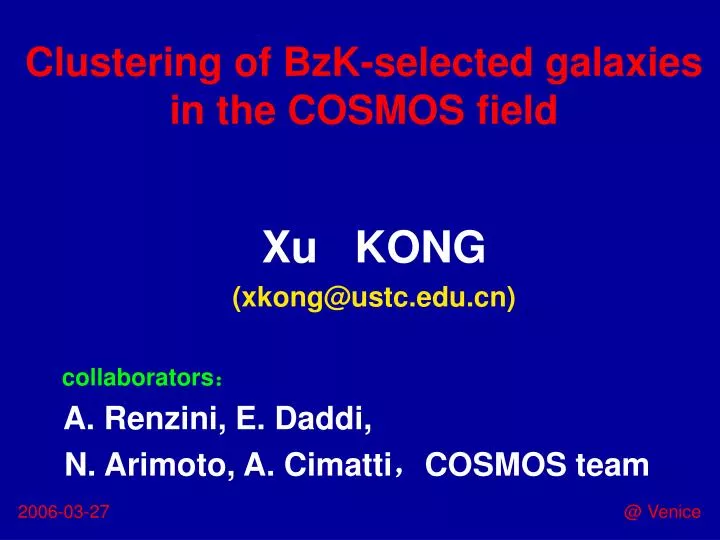 clustering of bzk selected galaxies in the cosmos field