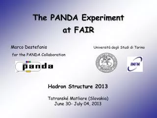 The PANDA Experiment at FAIR