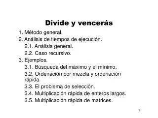 divide y vencer s
