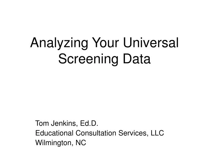 analyzing your universal screening data