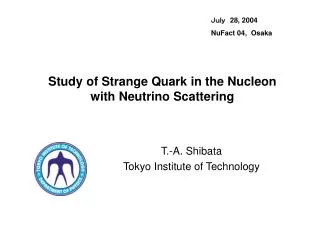 Study of Strange Quark in the Nucleon with Neutrino Scattering