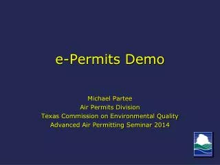 e -Permits Demo