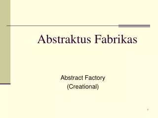 Abstraktus Fabrikas