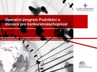 opera n program podnik n a inovace pro konkurenceschopnost