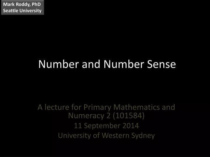 number and number sense