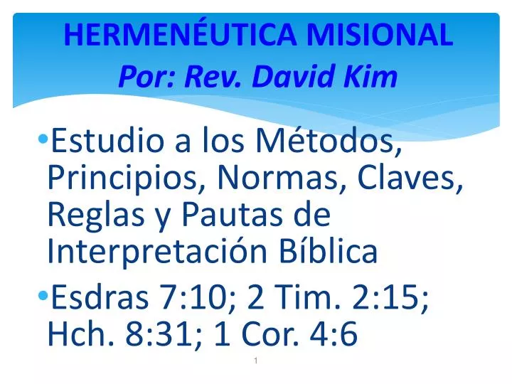 hermen utica misional por rev david kim