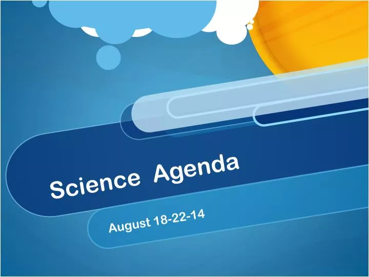 science agenda