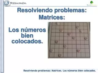 los n meros bien colocados