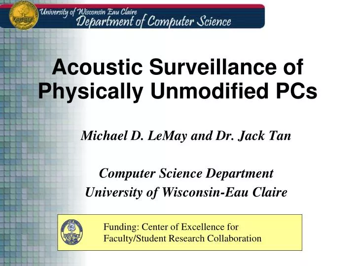 michael d lemay and dr jack tan computer science department university of wisconsin eau claire